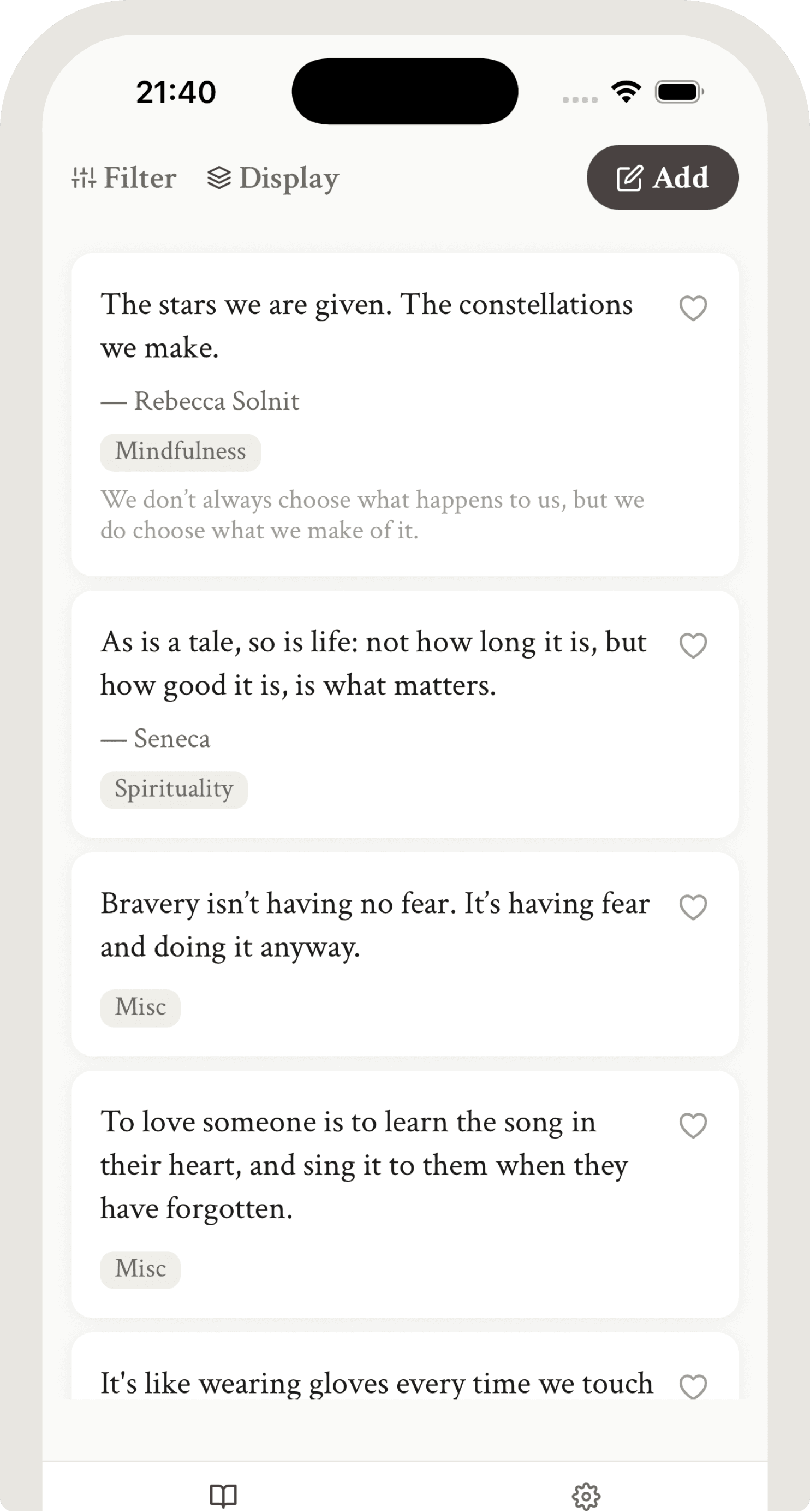 Recollect app screenshot