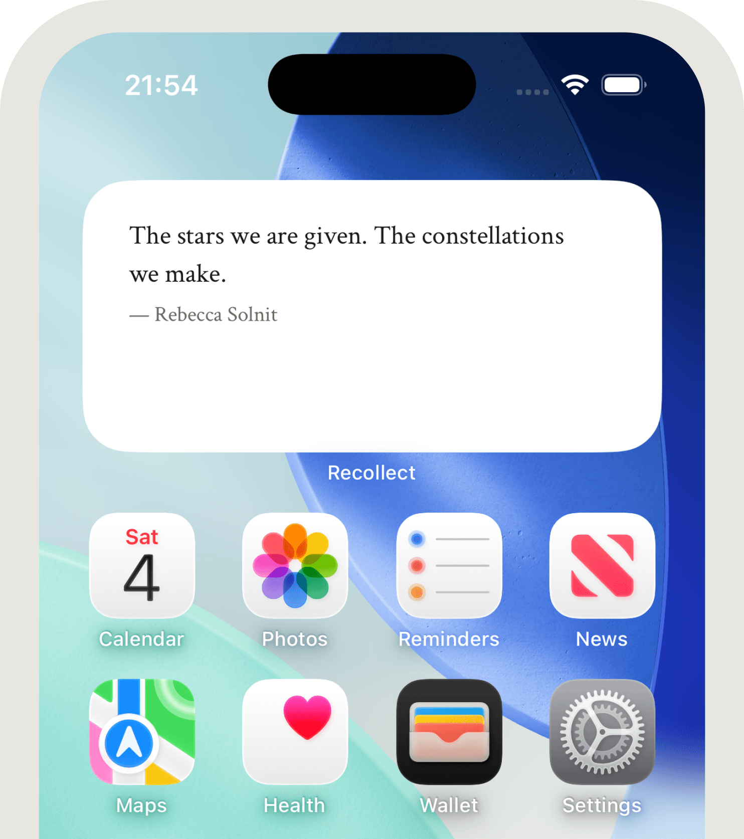 Recollect Home Screen widget